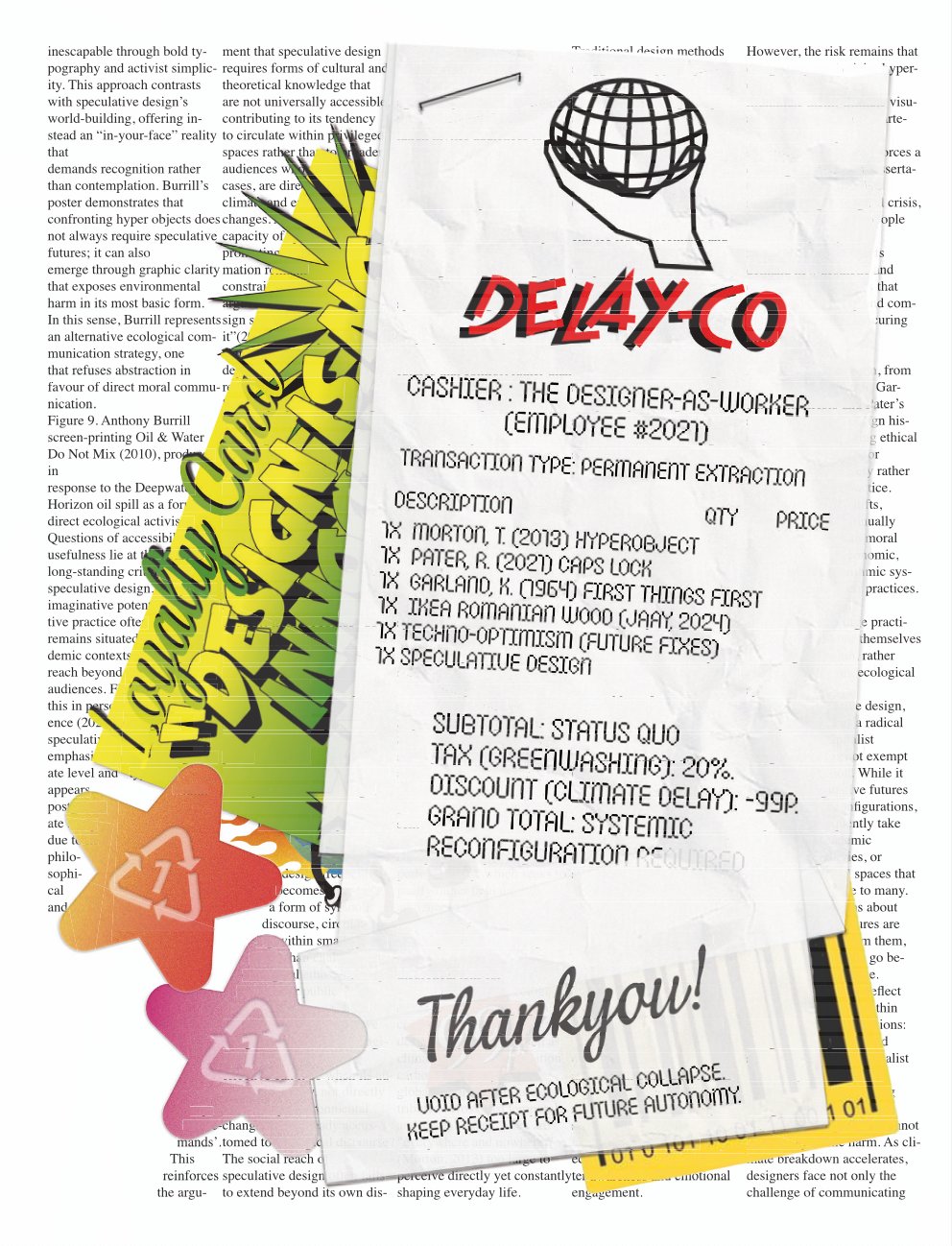 DELAY-CO receipt — dissertation bibliography as shop receipt